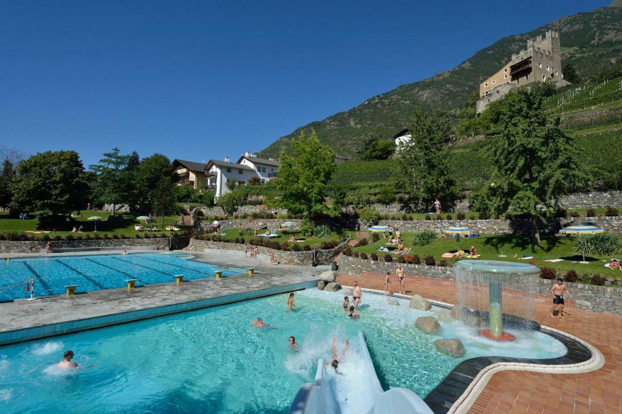 Ferienwohnung Haus Schweitzer Naturns Exterior foto